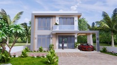 25×30 Feet House Design Plans 7.5×9 Meter 4 Bed 4 Bath PDF Plans (+A4 Hard Copy)