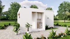 13×20 Feet Small House Plan 4×6 Meter 1 Bed 1 Bath Hidden Roof PDF +A4 Hard Copy