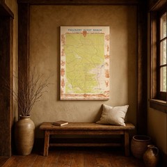 Philmont Scout Ranch New Mexico c1960 Vintage Topographic Map Wall Art