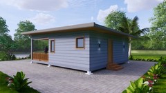 26×30 Feet Small House Plan 8×9 Meter 2 Beds 2 Bath Shed Roof PDF (A4 Hard Copy)