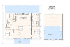 2,020 Sqft (Living) Modern Farm House with – 3 Bd, 2 Ba,