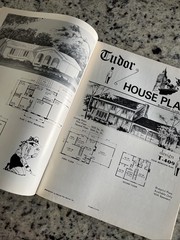 Vintage 1972 MCM Spanish Tudor Home Plans Design Catalog Blueprints Ranch Split