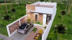 20×23 One Bedroom Small House Plan 6×7 Meter 1 Bath PDF Full Plan (A4 Hard Copy)