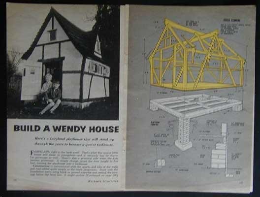 Wendy’s COTTAGE Peter Pan Toolshed How-To build PLANS Tudor Playhouse