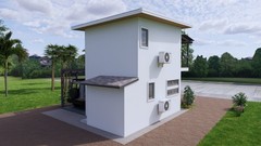 14×17 Feet Loft House Plan 4×5 Meter 1 Bed 1.5 Bath Shed Roof PDF & A4 Hard Copy
