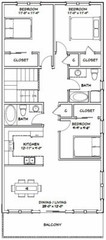 60×50 Apartment with 2-Car 2-RV Garage – PDF FloorPlan – 1,648 sqft – Model 2