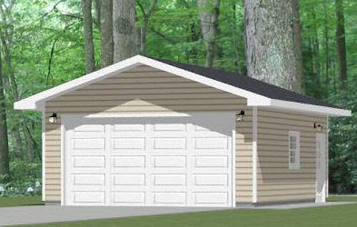 20×24 2-Car Garage — 480 sq ft — PDF Floor Plan — Model 6