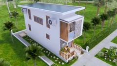 8×26 Feet Tiny House Plans 2.5×8 Meter 2 Beds Shed Roof Full Plan (A4 Hard Copy)