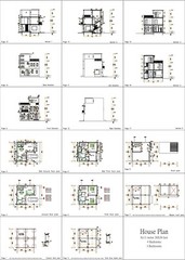 26×36 Small House Design 3 Beds 3 baths 8×11 Meter Terrace Roof (A4 Hard Copy)