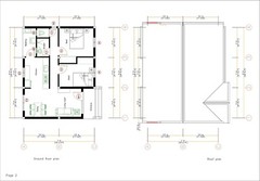 30×23 Feet Small House 9×7 Meter 2 Bed 1 Bath Gable Roof PDF Plan (A4 Hard Copy)