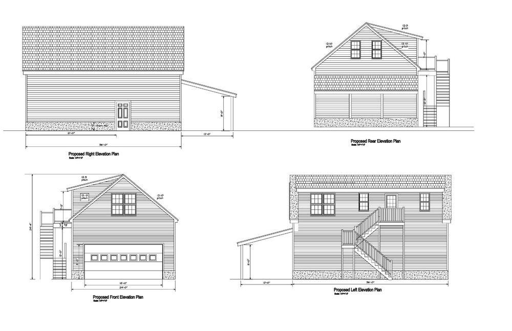 24X36 36X24 GARAGE PLAN APARTMENT ABOVE GABLE ROOF PLAN 20-2436-GBL-AP-8