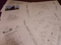 A-Frame Cabin Plans 800 square feet, open kitchen living area.