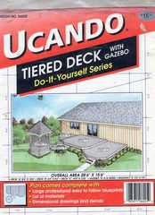 Vintage UCANDO Do-It-Yourself Series TIERED DECK WITH GAZEBO Blueprints Plans