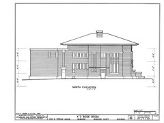 Frank Lloyd Wright’s Bogk House, brick Prairie Style – PRINTED PLANS