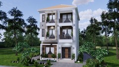 23×30 Feet House Design Plans 7×9 Meter 5 Beds 6 Baths Modern Hip (A4 Hard Copy)