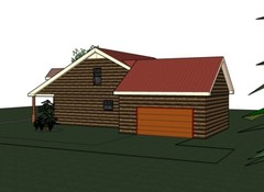 Blanche_1415G-2 Logs, 3 bed / 2 bath , 2 car garage, future upstairs, PDF