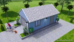 13×23 Feet 4×7 Meter 1 Car Garage Shed Plan PDF Plans (A4 Hard Copy)