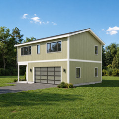 2 Story Garage Apartment Plans-Detached Garage Blueprints with Living Space