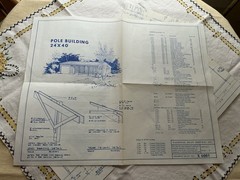 DIY Pole Building Barn EQ Shelter 24’ X 40’ X 10’ Plans, Material List NOS NPS