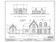 Historic Victorian style country home, farmhouse, porches, gables, PRINTED PLANS