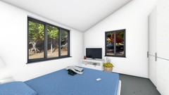 Barn House 2 Bed, Bathroom, Living Room, Terrace CAD Blueprints Metric/Imperial