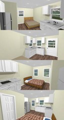 16×16 Tiny Duplex — 441 sq ft — PDF Floor Plan — Model 23B