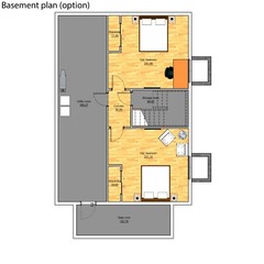 Family House 5 Bed, 2 Bathroom, Basement&Terrace CAD Blueprints Imperial