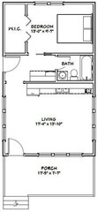 18×30 Tiny House — 540 sq ft — PDF Floor Plan – Model 5A