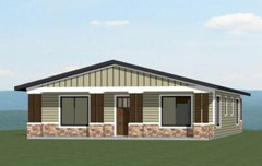 30×40 Duplex — 2 Bedroom 1 Bath — 1,200 sq ft — PDF Floor Plan — Model 4