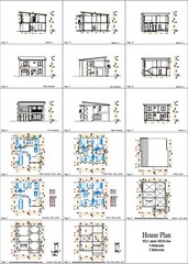 House Plans 9×11 Meter 30×36 Feet 4 Beds 3 Baths Shed Roof PDF (A4 Hard Copy)