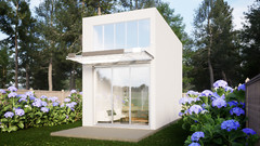 Modern Two Story Airbnb House Plan 3D Image with CAD FILE & PDF Blueprint Plans
