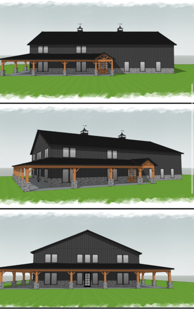 5 bedroom, 3 bath custom shophouse blueprints. 50x80x16 2 story living quarter’s