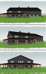 5 bedroom, 3 bath custom shophouse blueprints. 50x80x16 2 story living quarter’s