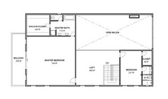 Barndominium House Plan 5 Bedrooms 4 bath 80’x50′ floor plan, 4000 sq ft. | PDF