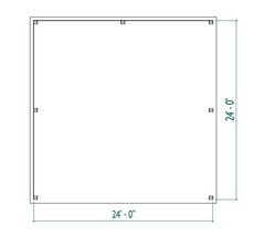 24’x24′ Carport plans/ Double Car Carport Blueprints/Wood Pavilion Construction