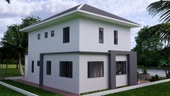 36×23 Feet House Design Plan 11×7 Meter 3 Bed 3 Baths Hip Roof PDF (A4 Hard Copy