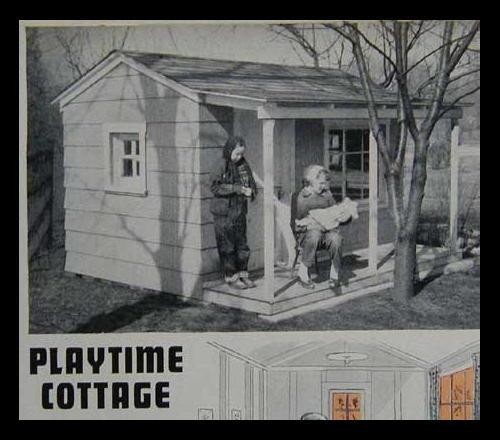 PLAYHOUSE Cottage How-To build PLANS w/Lights & Puppet Stage