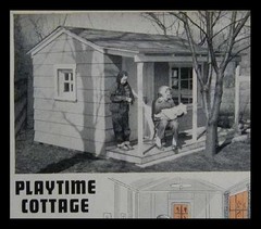 PLAYHOUSE Cottage How-To build PLANS w/Lights & Puppet Stage
