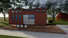 Tiny Mobile Home Building Plans – 26’x8′ with 207sqft Living Space and Mezzanine