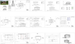 25×18 Backyard Office / Bar / Tiny House Architectural Build Plans PDF Download