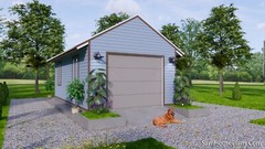 13×23 Feet 4×7 Meter 1 Car Garage Shed Plan PDF Plans (A4 Hard Copy)