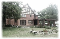 HOUSE PLANS – Tudor Revival mansion, detailed blueprints, PRINTED floor plans