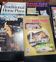 Vintage 1980s Home Plans & Design Magazines Lot Of 9 Plus 3 Brochures.