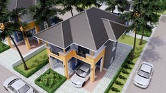 20×31 Feet Small House Plan 6×9.5 Meter 3 Beds 3 Baths Hip Roof (A4 Hard Copy)