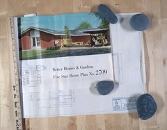 Vtg. 1956 Better Homes & Gardens Blueprint Five Star Home Plan #2709