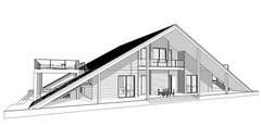 100’x54’ 4-Beds 4-Baths Charming A-Frame Architectural Build Plans PDF Download