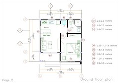 21×21 Feet Tiny House Plans 6.5×6.5 Meter 1 Bed 1 Bath Shed Roof (A4 Hard Copy)