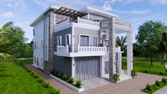 40×70 Feet House Design Plans 12×23 Meter 5 Bed 6 Bath PDF Plan & A4 Hard Copy
