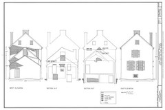 Traditional Colonial American home, brick home, historic architectural plans