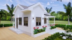 24×20 Feet Tiny House Plans 7×6 Meter One Bed Gable Roof PDF Plan (A4 Hard Copy)